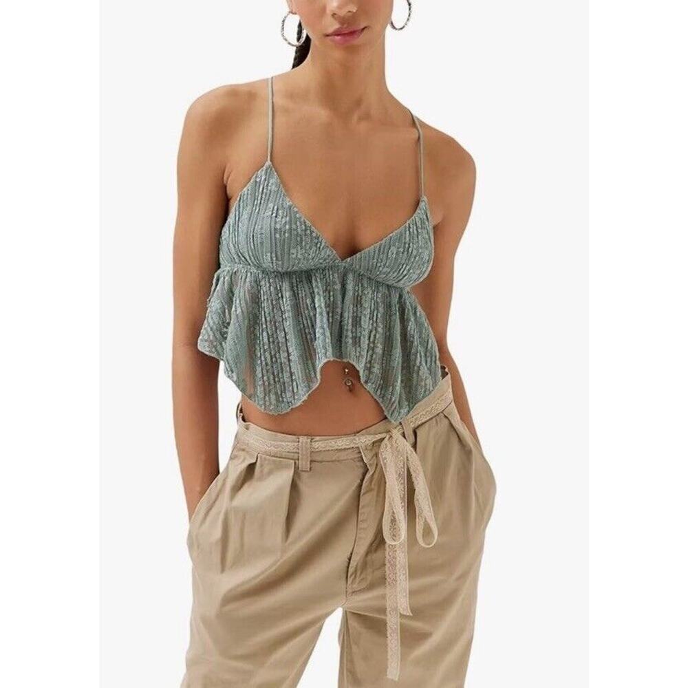 UO Tabatha Lace Babydoll Cami New Medium